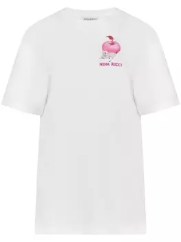Nina Ricci футболка с графичным принтом, белый