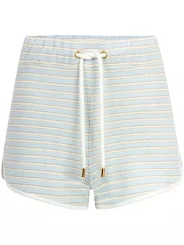 Nina Ricci короткие махровые шорты в полоску, синий