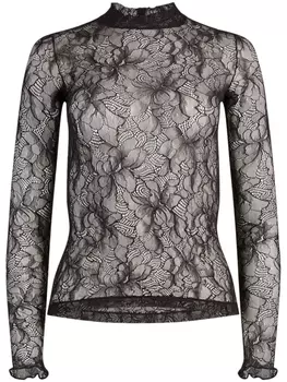 Nina Ricci кружевная блузка, черный