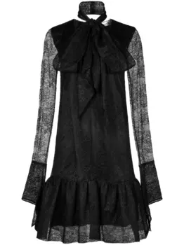 Nina Ricci кружевное платье мини, черный