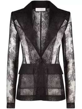 Nina Ricci кружевной блейзер, черный