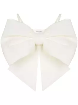 Nina Ricci льняной топ-бралетт с бантом, белый