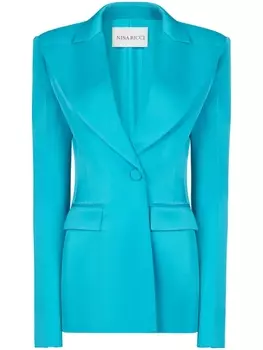 Nina Ricci однобортный блейзер Cady, синий