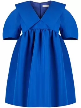 Nina Ricci платье-бэбидолл из тафты, синий