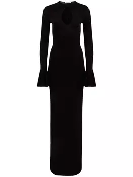 Nina Ricci платье макси из джерси, черный
