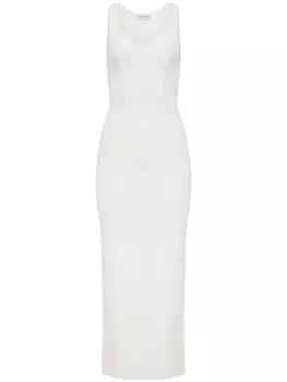 Nina Ricci платье макси с корсетом, белый