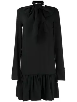 Nina Ricci платье мини с длинными рукавами, черный