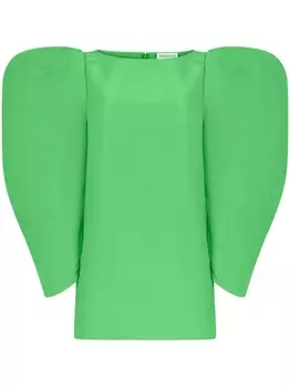 Nina Ricci платье мини с объемными рукавами, зеленый