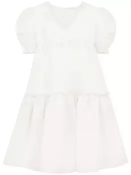 Nina Ricci платье мини с оборками, белый