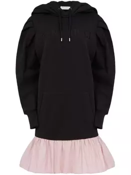 Nina Ricci платье-толстовка мини с логотипом, черный