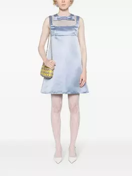 Nina Ricci платье-трапеция со стразами, синий