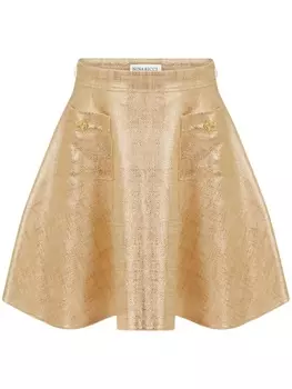 Nina Ricci расклешенная мини-юбка, золотой