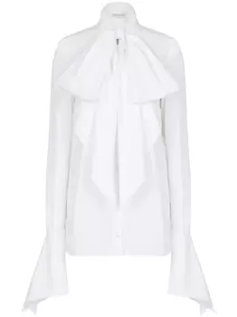 Nina Ricci рубашка с бантом, белый