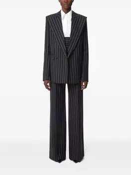 Nina Ricci шерстяной пиджак в тонкую полоску, черный