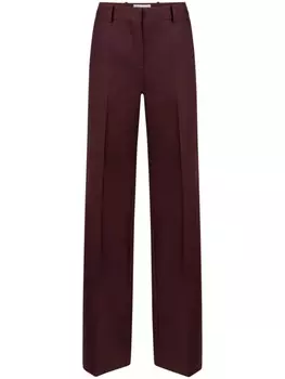 Nina Ricci широкие брюки с завышенной талией, коричневый