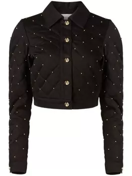 Nina Ricci стеганая куртка с заклепками, черный