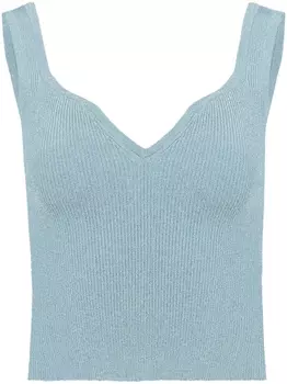 Nina Ricci топ с вырезом в форме сердца, синий