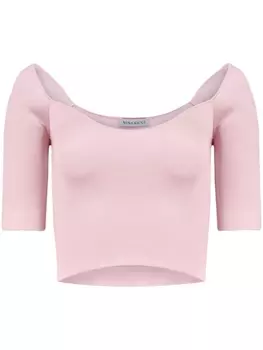 Nina Ricci топ с вырезом в форме сердца, розовый