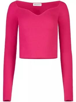 Nina Ricci топ с вырезом в форме сердца, розовый