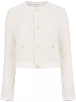 Nina Ricci твидовый кардиган, белый