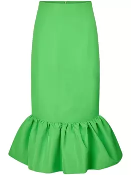Nina Ricci юбка-карандаш с баской, зеленый