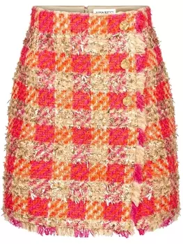Nina Ricci юбка мини с завышенной талией, оранжевый
