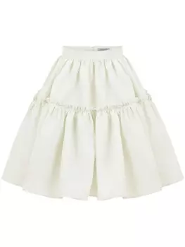 Nina Ricci юбка с оборками, белый
