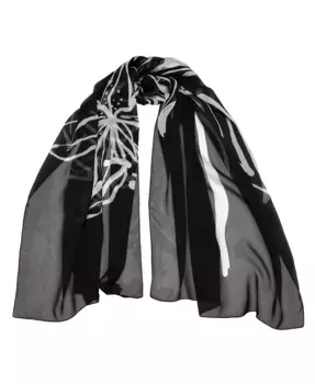 Нина - Шелковый шарф/палантин для женщин Elizabetta, черный