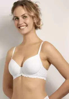 Nina Von C. Бюстгальтер на косточках "Бюстгальтер-спейсер, MILLEFLEURS", чашка B-E, дышащий бюстгальтер-спейсер с оптимальной и удобной поддержкой, белый