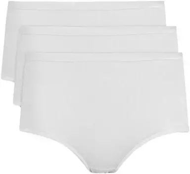 Nina Von C. Трусики с завышенной талией (3 шт., 3 шт. в упаковке), белый