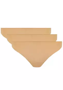 Nina Von C. Трусы Jazz-Pants "Secret" (3 шт. в упаковке, 3 шт.), мягкая микрофибра, почти незаметная и удобная в носке, карамель