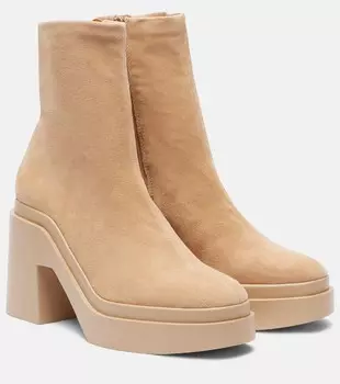 Nina замшевые платформенные ботильоны Clergerie, Nude