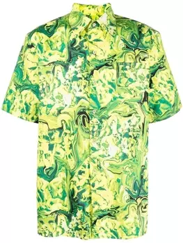 Ninamounah рубашка Broke из органического хлопка с короткими рукавами, желтый