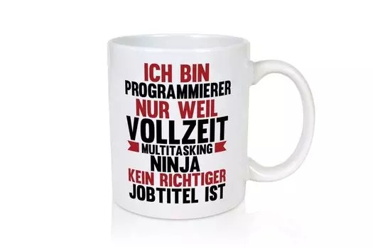 Ниндзя на полную ставку: Программист | Разработчик программного обеспечения - Белая кружка LieblingsPrint24