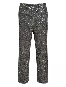 Nineminutes брюки с пайетками, серебряный