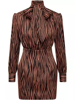 Nineminutes платье с принтом, коричневый