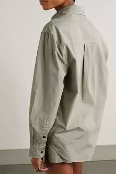NINETY PERCENT рубашка Como из органического хлопка, серо-зеленый