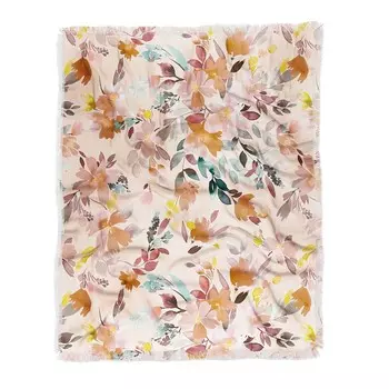 Ninola Design Летнее марокканское розовое одеяло с цветочным принтом Deny Designs, цвет Pink