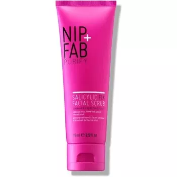 Nip + Fab Фиксирующий скраб для лица с салициловой кислотой, витамином Е и вулканической породой, отшелушивающее очищающее средство для лица, 75 мл, Nip+Fab