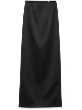 NISSA атласная юбка миди, черный