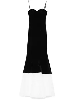 NISSA бархатное платье макси, черный