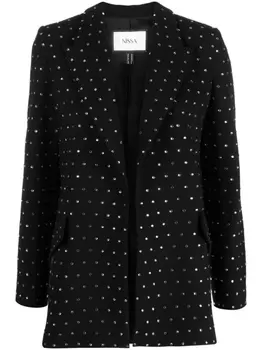 NISSA блейзер со стразами, черный