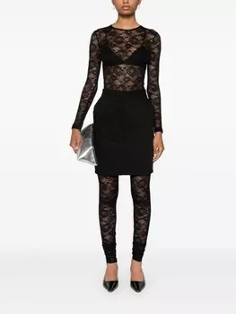 NISSA комбинезон с цветочным кружевом, черный