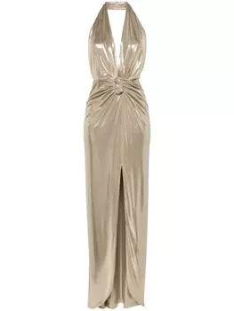 NISSA платье макси с открытой спиной, золотой