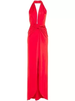 NISSA платье макси с открытой спиной, красный