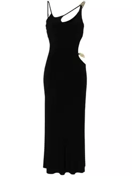 NISSA платье миди с цепочками, черный