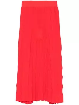 NISSA плиссированная юбка миди с завышенной талией, красный