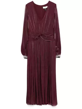 NISSA плиссированное платье миди, фиолетовый