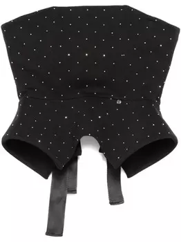 NISSA топ со стразами, черный