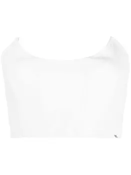 NISSA укороченный топ-корсет на молнии, белый